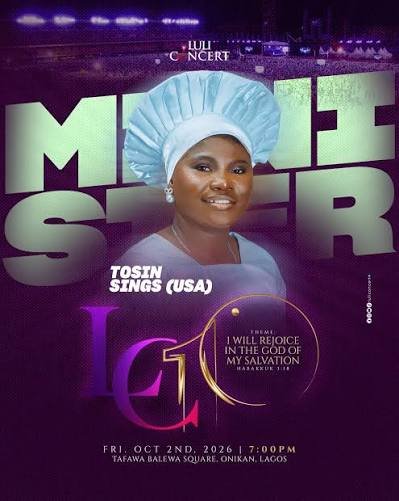 TosinSings powerful ministration at Luli Concert 2026